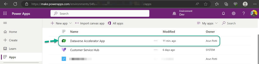 Dataverse Accelerator App